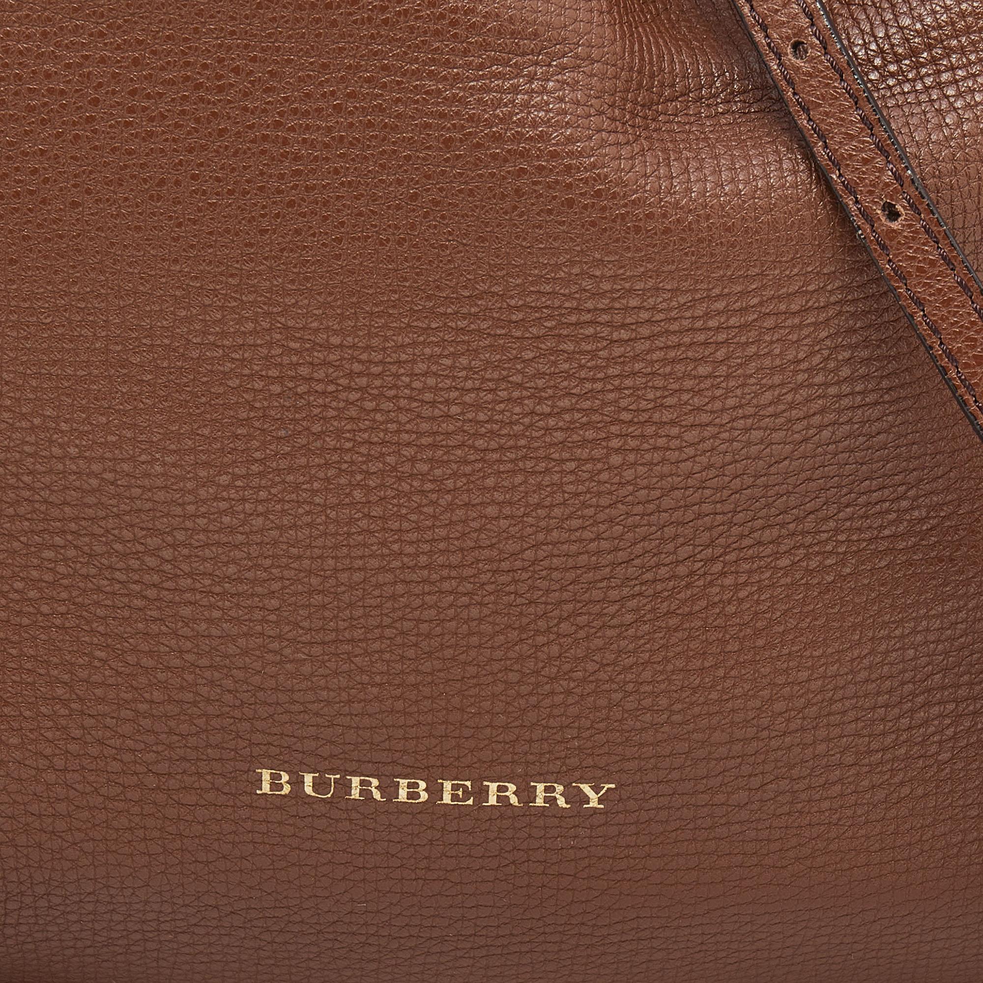 Burberry Brown/Beige Canvas and Leather Little Crush Crossbody Bag 7