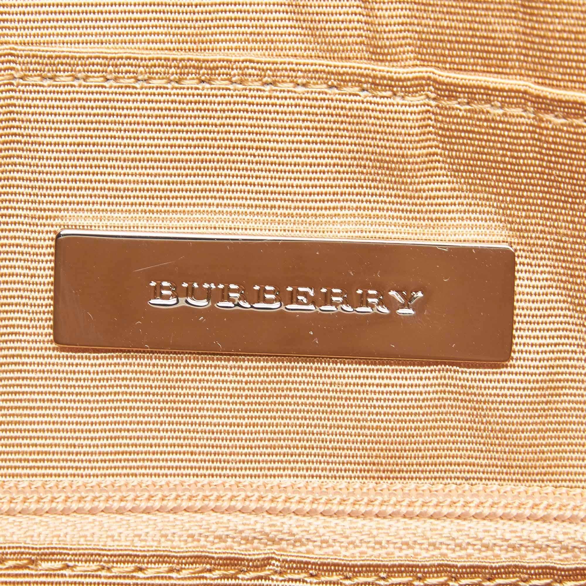 Burberry Brown Beige Cotton Fabric Nova Check Tote Bag United Kingdom 1