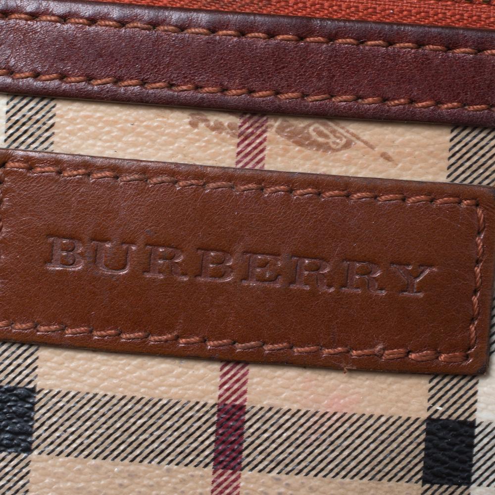 Burberry Brown/Beige Haymarket Check Coated Canvas Small Canterbury Tote 3