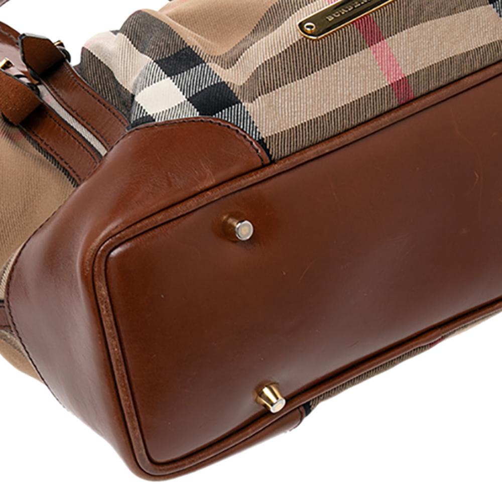 Housecheck Bridle Tote aus Segeltuch und Leder in Braun/Beige von Burberry 2