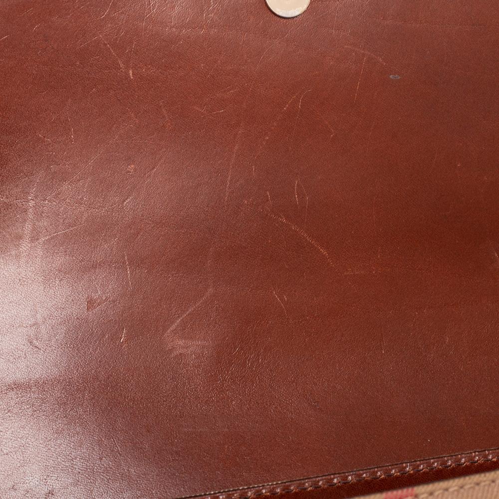 Burberry Brown/Beige Nova Check Canvas and Leather Abbott Shoulder Bag 3