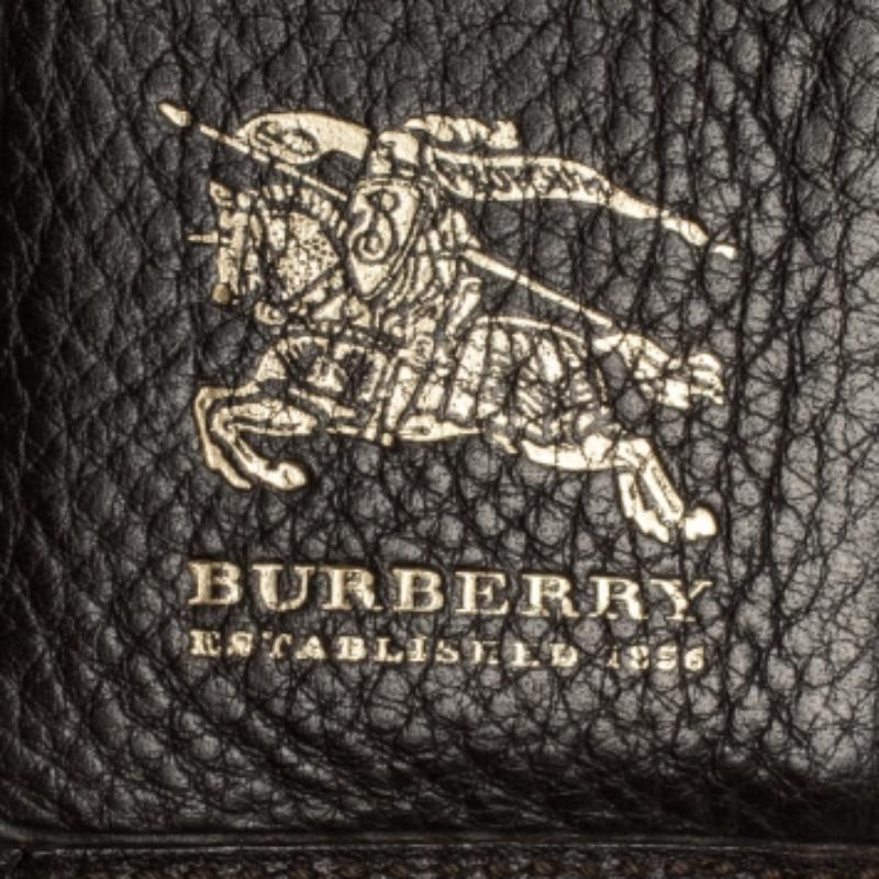 Burberry Brown/Beige Nova Check Canvas und Lederschnalle Kompaktes Portemonnaie im Angebot 6