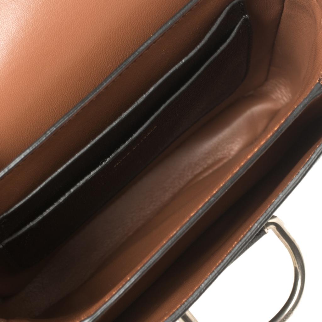 Burberry Brown/Black Leather Small D-Ring Chain Shoulder Bag 1