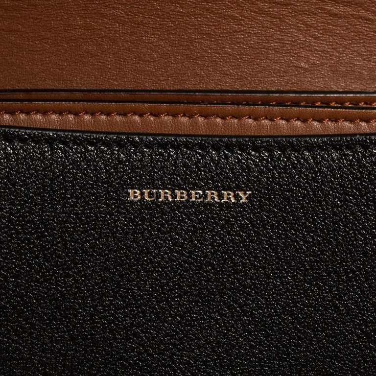 Burberry Brown/Black Leather Small DRing Shoulder Bag For Sale at 1stDibs