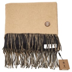 Burberry Brown & Black Reversible Brushed Cashmere Scarf