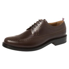 Burberry Brown Brogue Leather Arndale Oxfords Size 44
