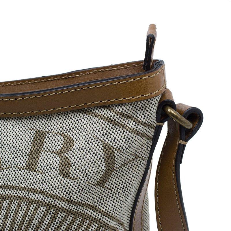 Women's Burberry Brown Canvas Crossbody Bag