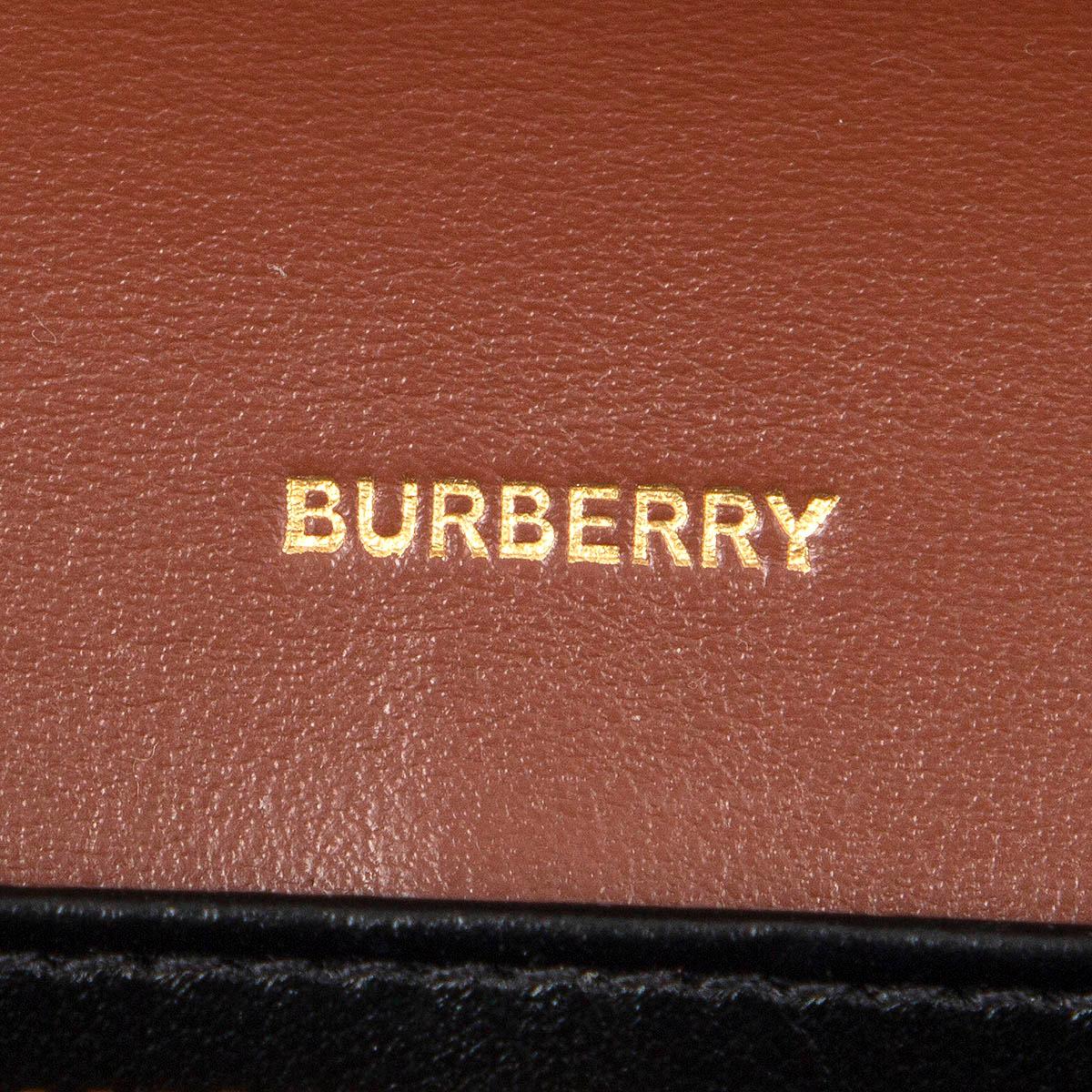 Black BURBERRY brown canvas MONOGRAM STRIPE CONTINENTAL Wallet