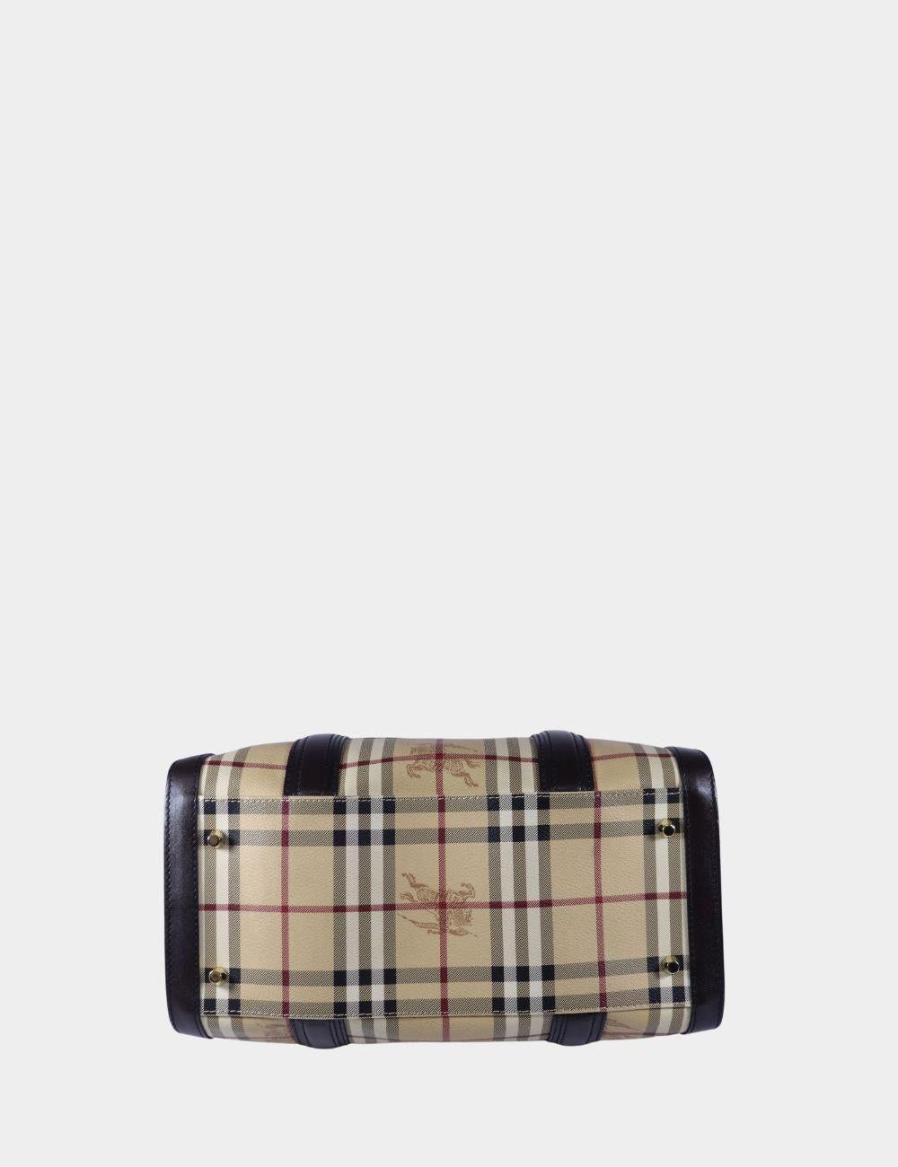 Women's Burberry Brown Check Bowling Bag