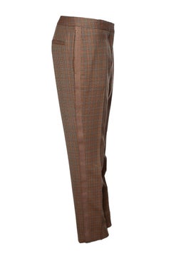 Burberry, brown checkered pantalon