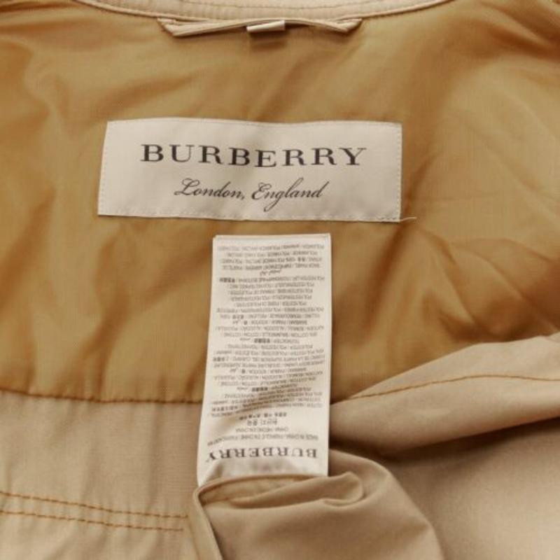 BURBERRY chaqueta de campo acolchada con bolsillos y cuello de pana marrón M en venta 5