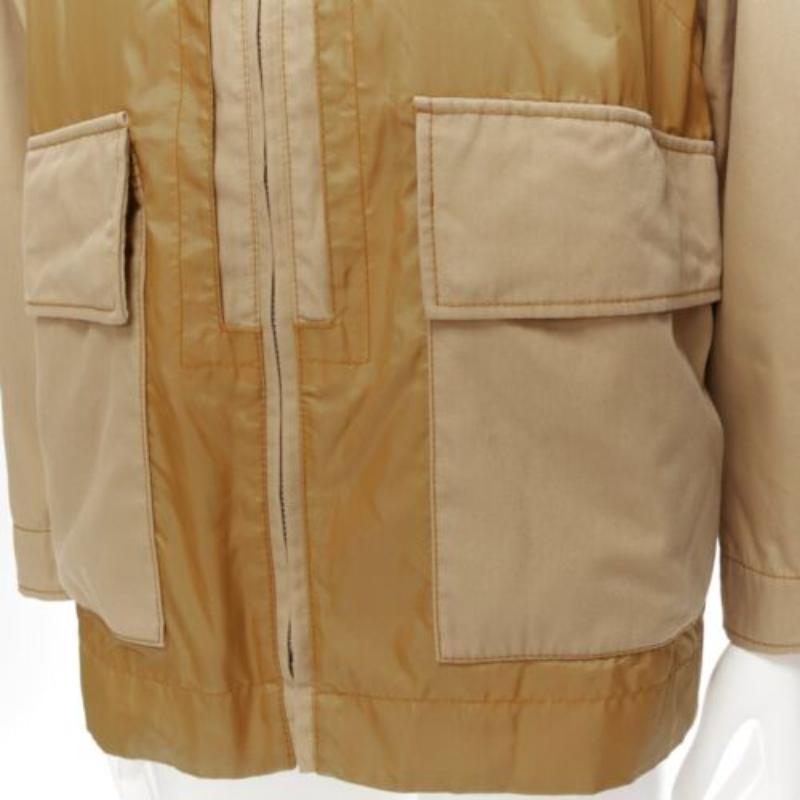 BURBERRY chaqueta de campo acolchada con bolsillos y cuello de pana marrón M en venta 3