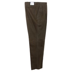 Vintage Burberry Brown Cotton Trousers