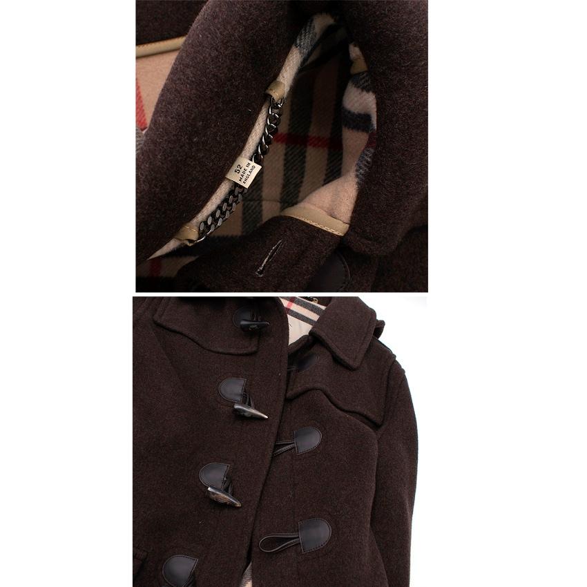Burberry Brown Duffle Coat L In Good Condition In London, GB