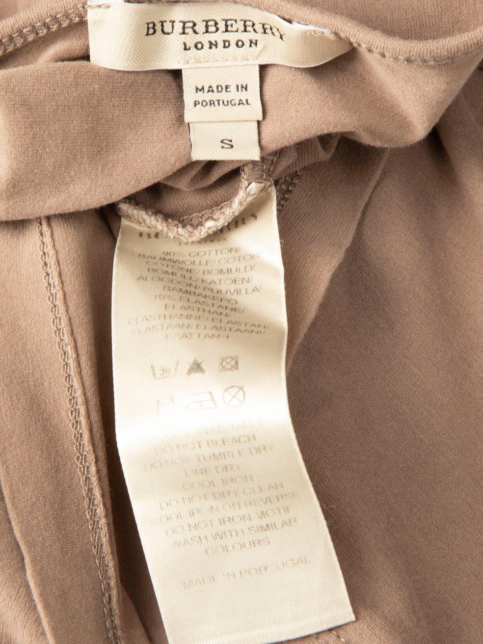 Burberry Top estampado caballero ecuestre marrón Talla S en venta 3