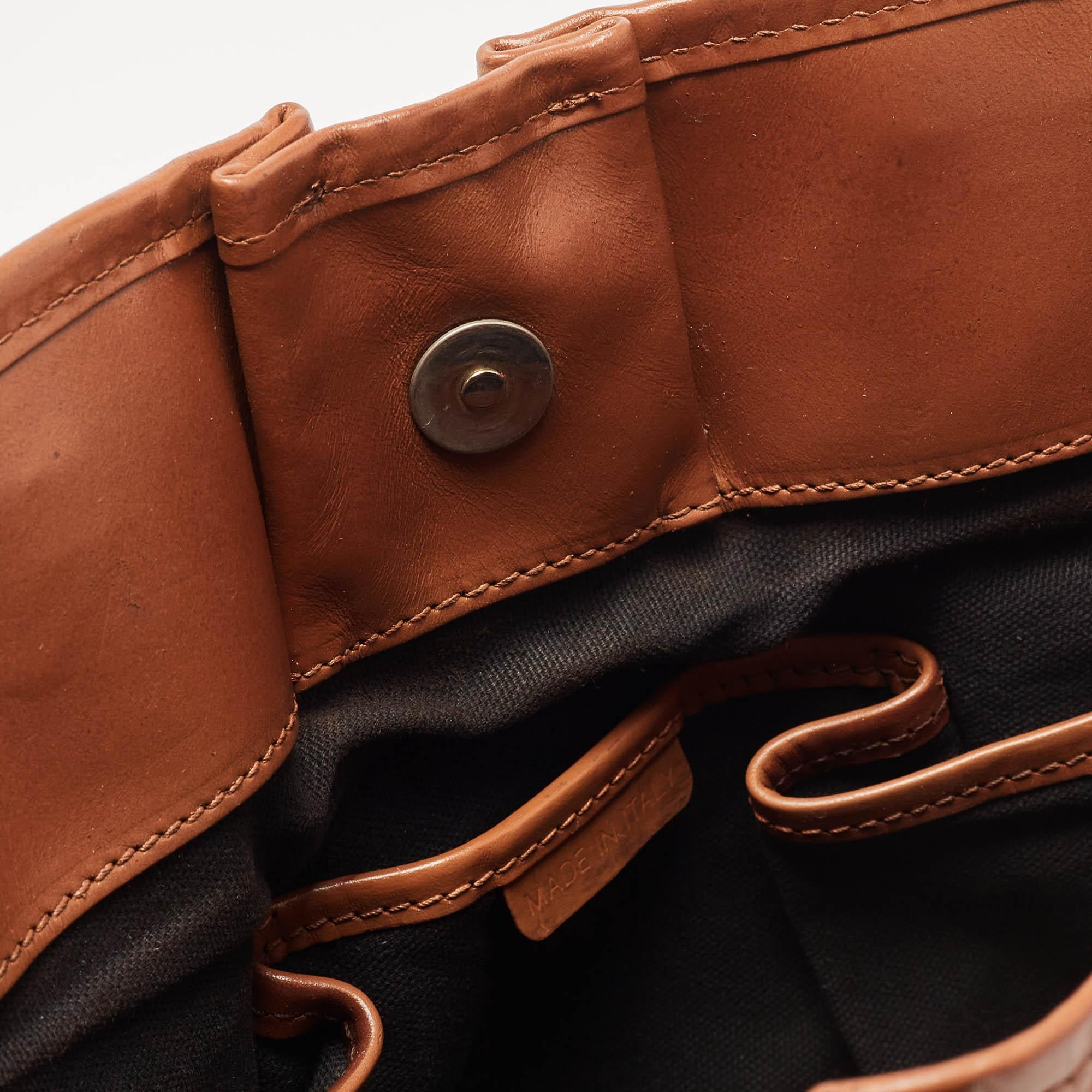 Burberry Brown House Check Fabric and Leather Bridle Tote 3
