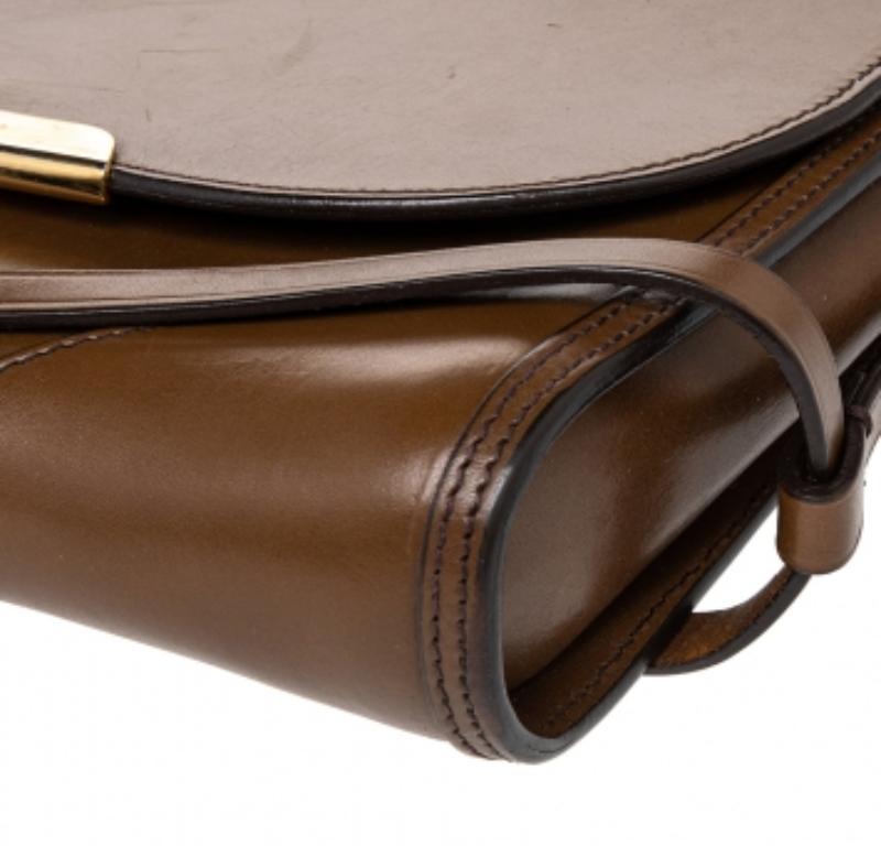  Burberry - Sac à bandoulière Abbott en cuir marron Pour femmes 