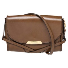 Used Burberry Brown Leather Abbott Shoulder Bag