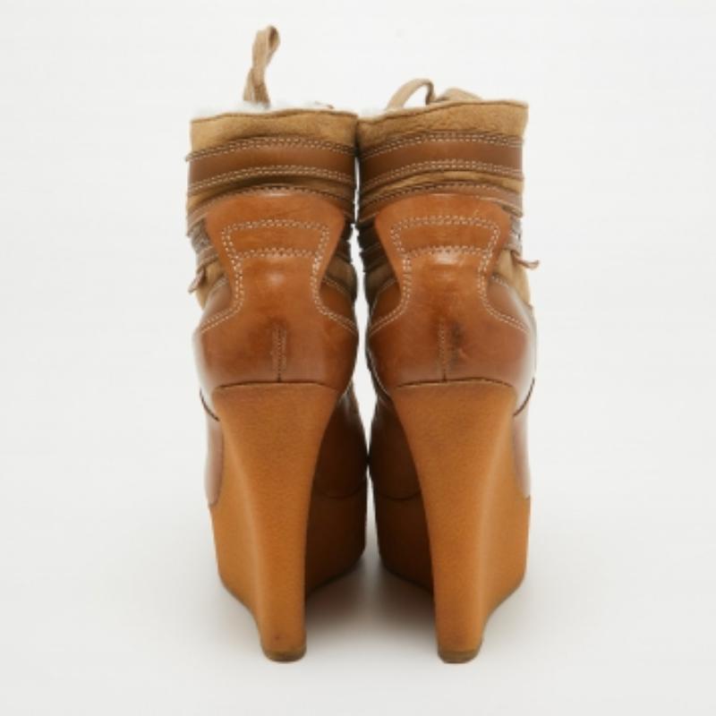 Burberry Brown - Bottes en caoutchouc en cuir et daim - Taille 35 Pour femmes en vente