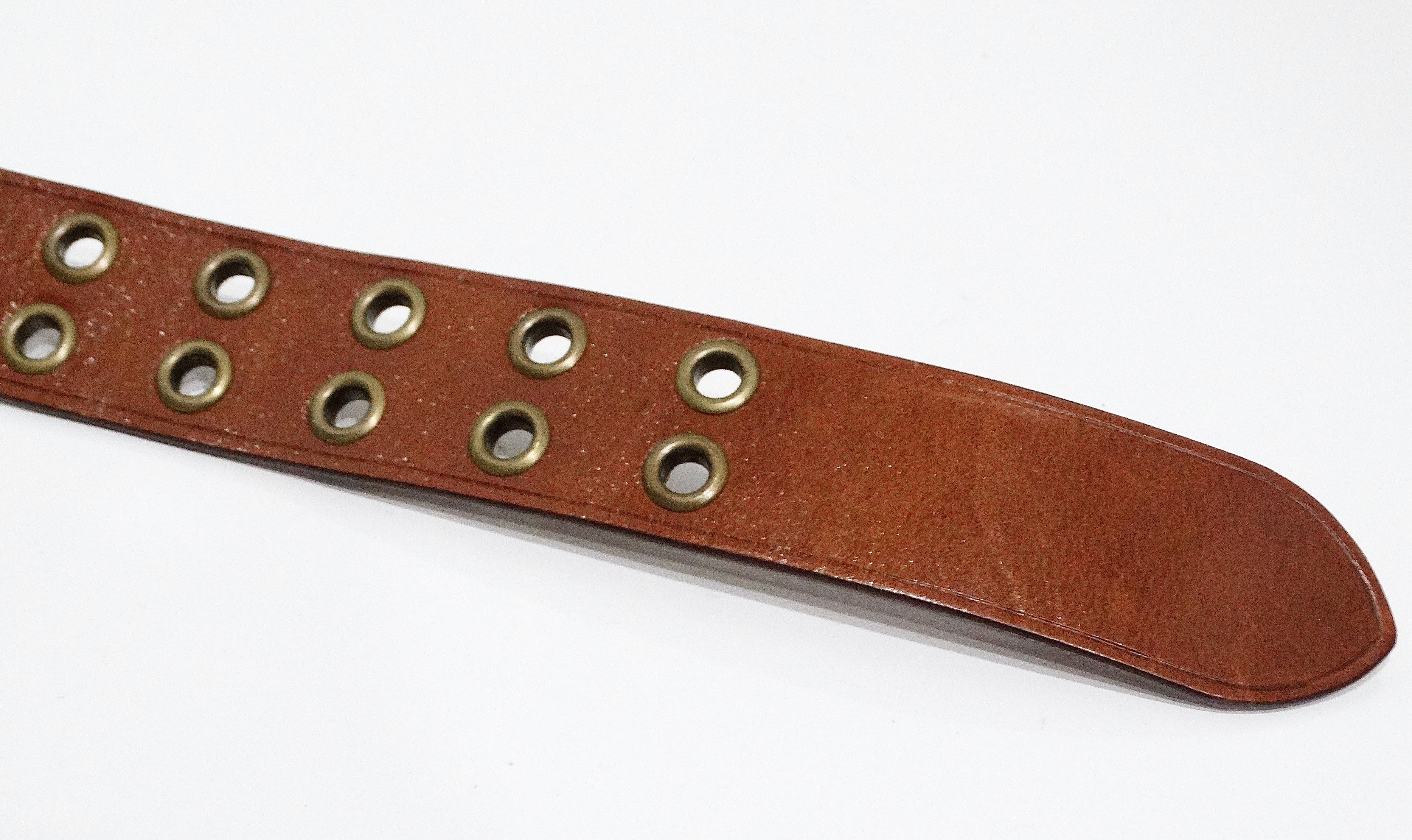 Burberry Brown Leather Belt For Sale 5