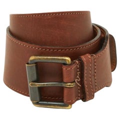 Burberry Ceinture à boucle en cuir Brown 80CM