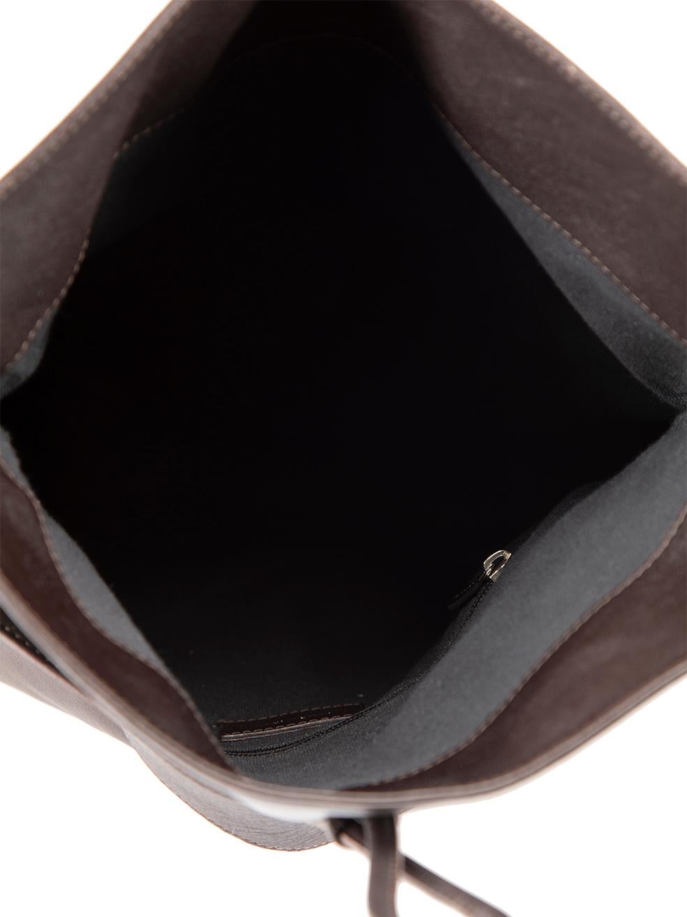 Burberry Brown Leather Haymarket Horn Shoulder Bag 1