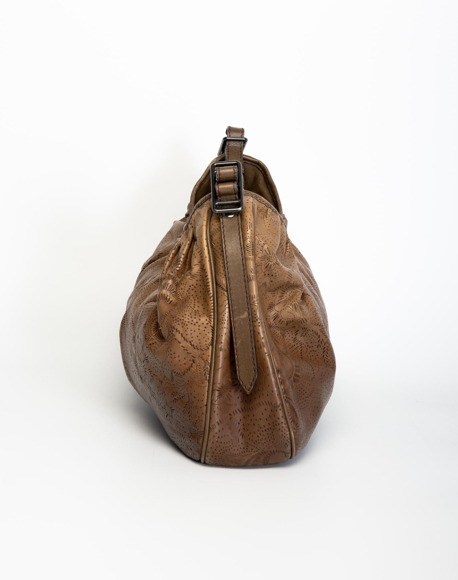 burberry brown leather shoulder bag