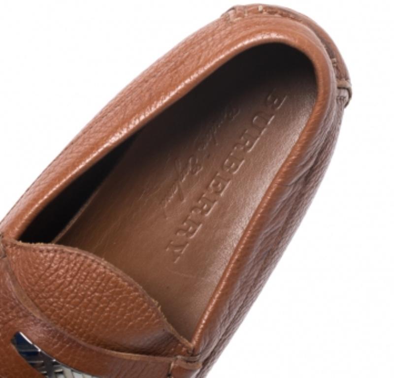 Burberry Brown Leather Loafers Size 42 (Braun) im Angebot