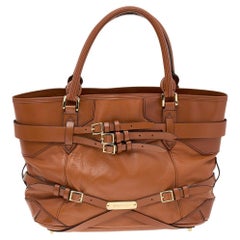 Burberry Medium Bridle Lynher Tragetasche aus braunem Leder