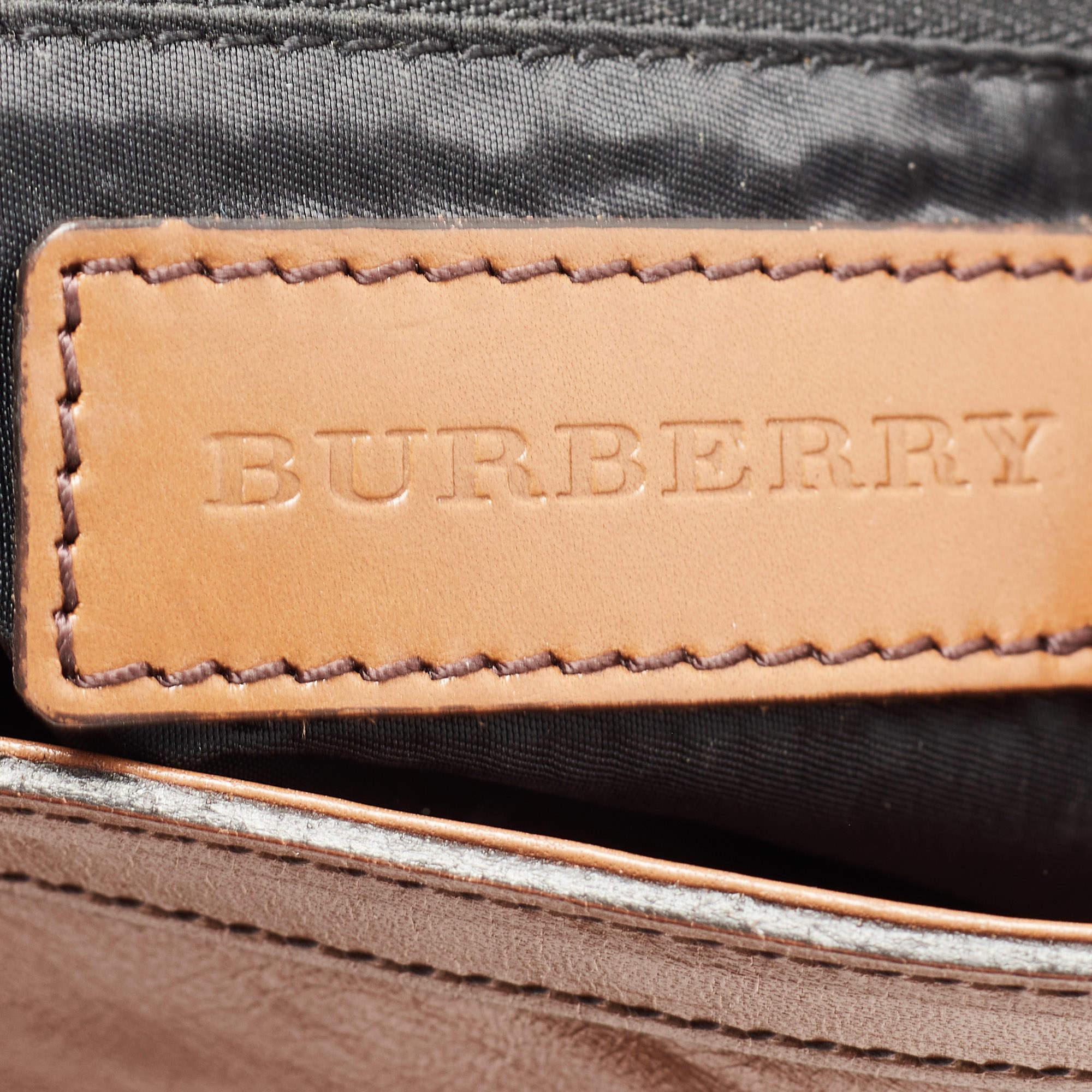 Burberry Brown Leather Small Bridle Dutton Hobo 9