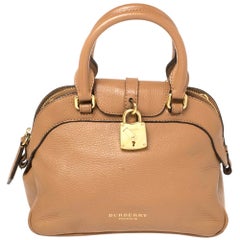 Burberry Brown Leather Small Milverton Satchel