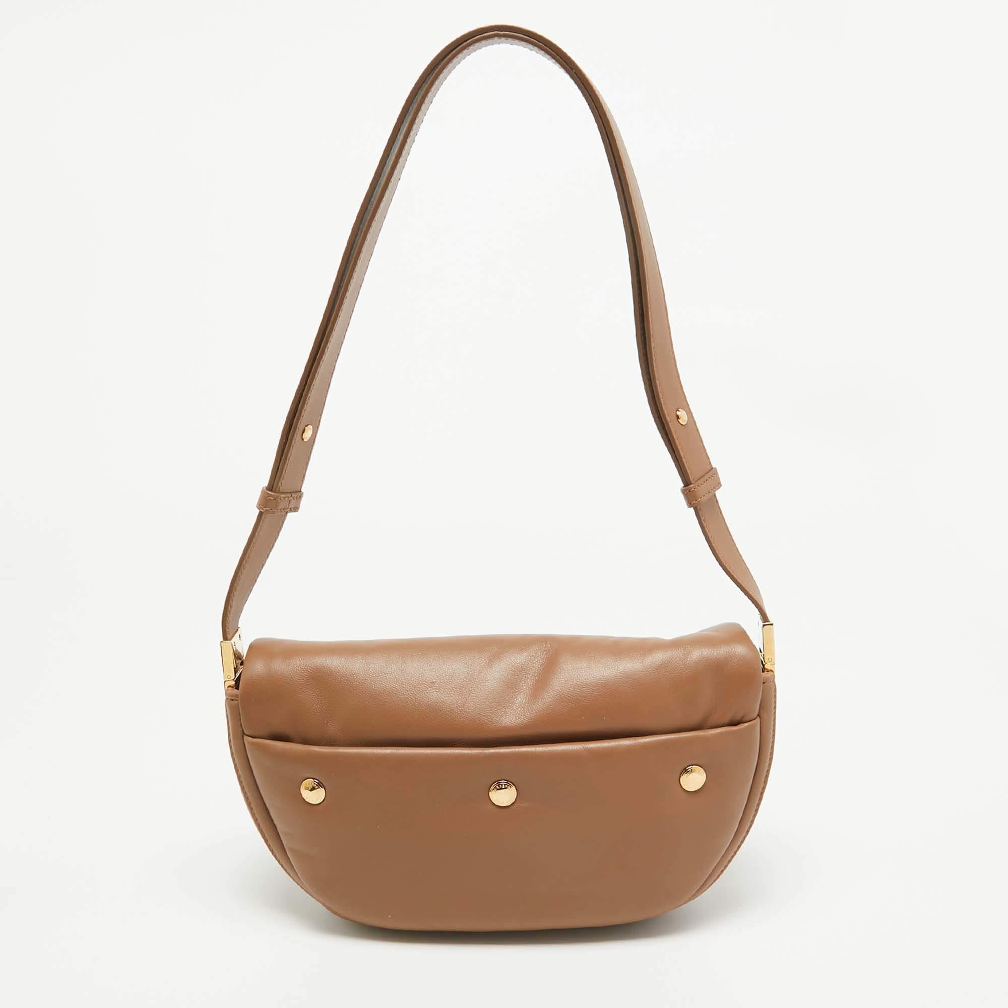 Women's Burberry Brown Leather Small Olympia Shoulder Bag
