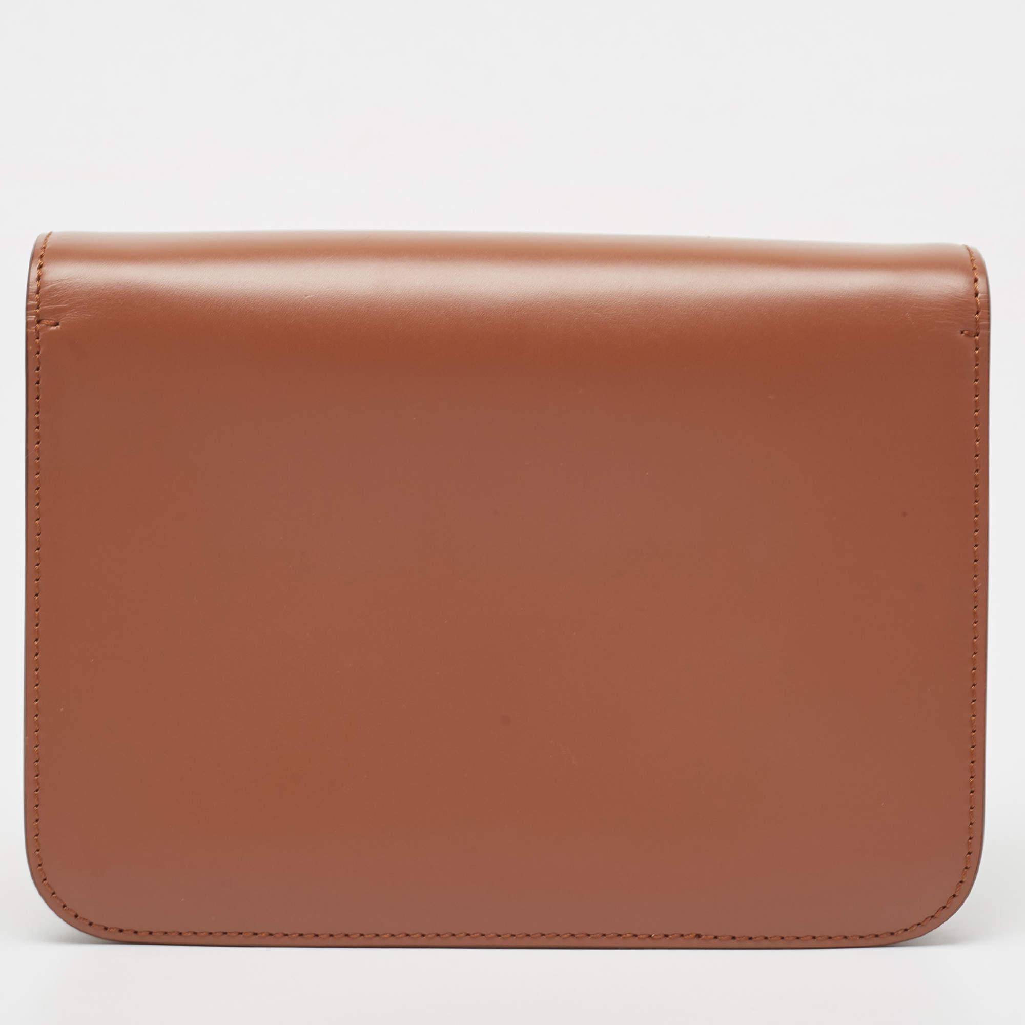 Women's Burberry Brown Leather Small TB Shoulder Bag