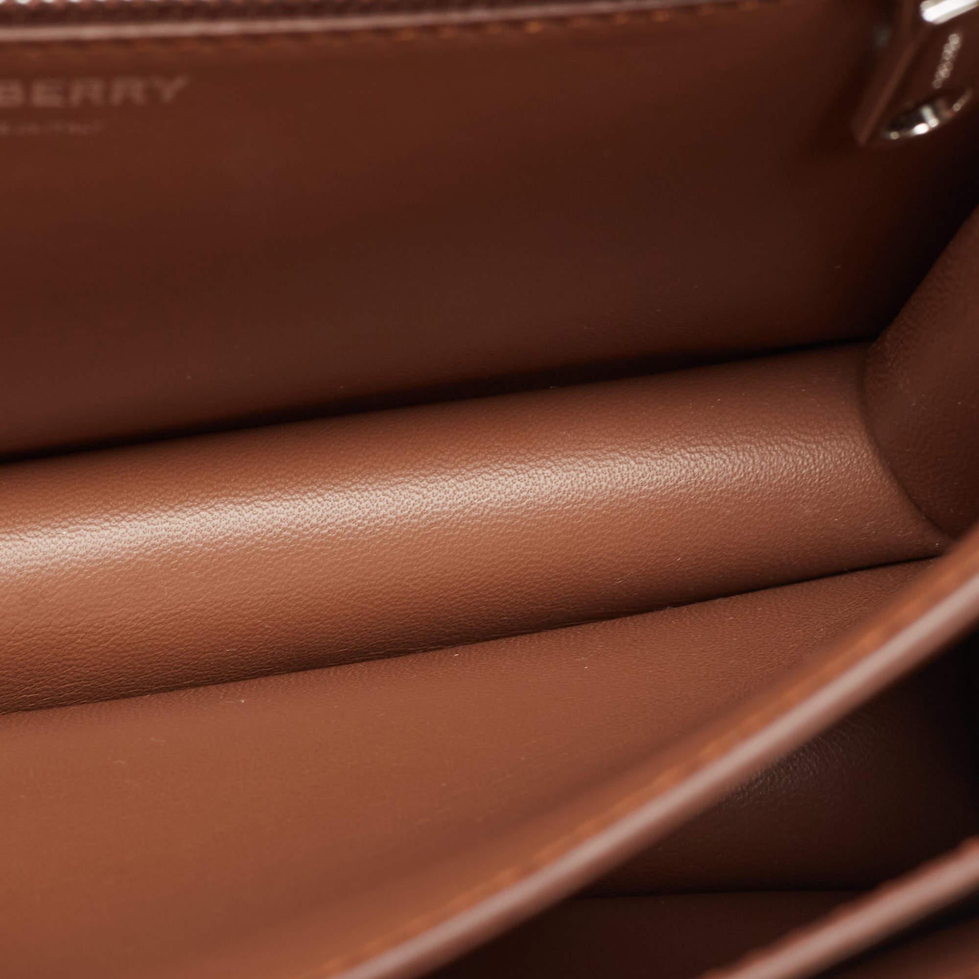 Burberry Brown Leather Small TB Shoulder Bag 4