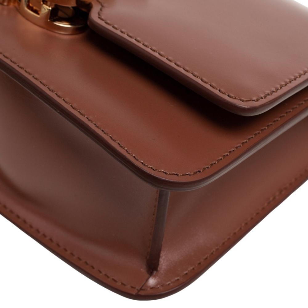 Burberry Brown Leather TB Mini Belt Bag 2