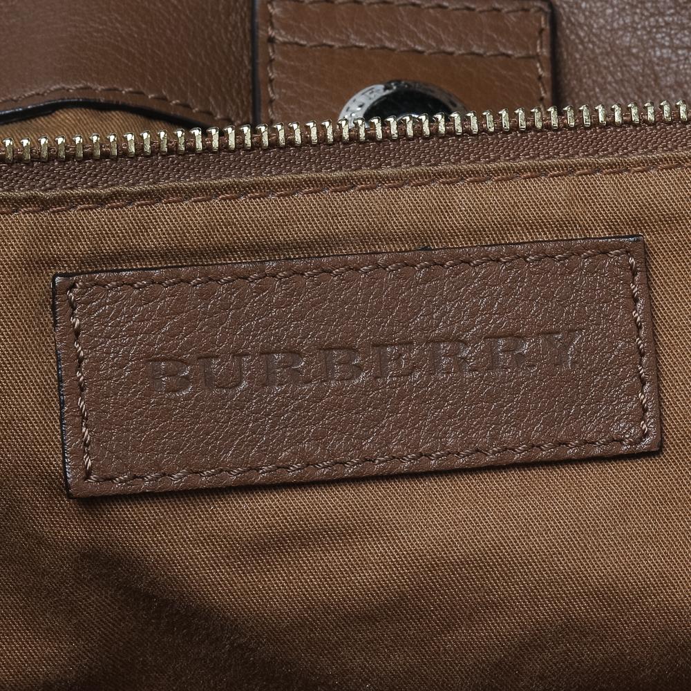 Burberry Brown Leather Tote 7