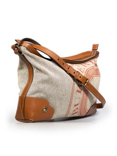 Burberry Brown Logo Canvas Crossbody Bag
