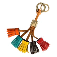 BURBERRY Brown Multi-Color Leather Bag Charm Bags BURBERRY Brown Multi-Color Leather Bag Charm Bags