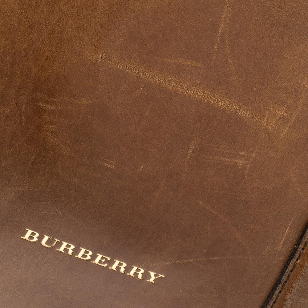 Burberry Brown Nova Check Canvas and Leather Alchester Bowling Bag 5