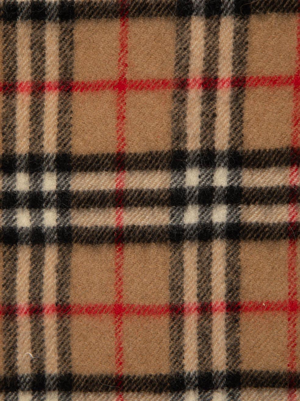 Burberry Brown Nova Check Cashmere Scarf For Sale 1
