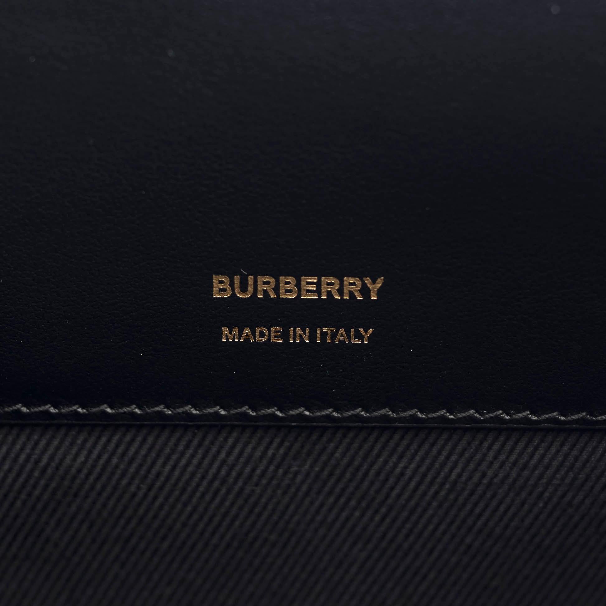BURBERRY brown orange e-canvas TB MONOGRAM STRIPE ZIP POUCH Bag For Sale 3
