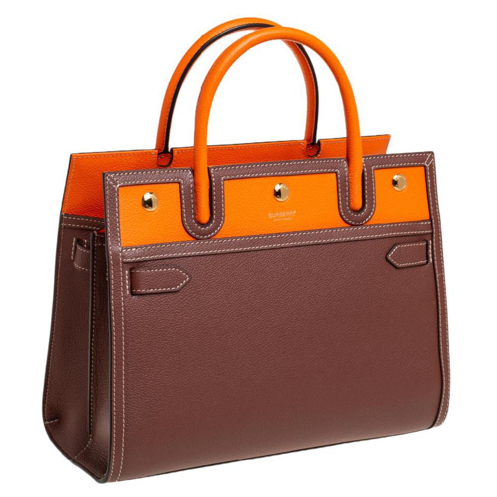 orange and brown purse