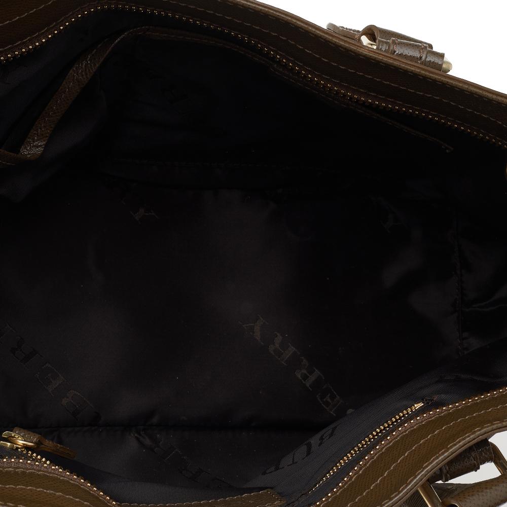 Burberry Brown Patent Leather Somerford Tote 7