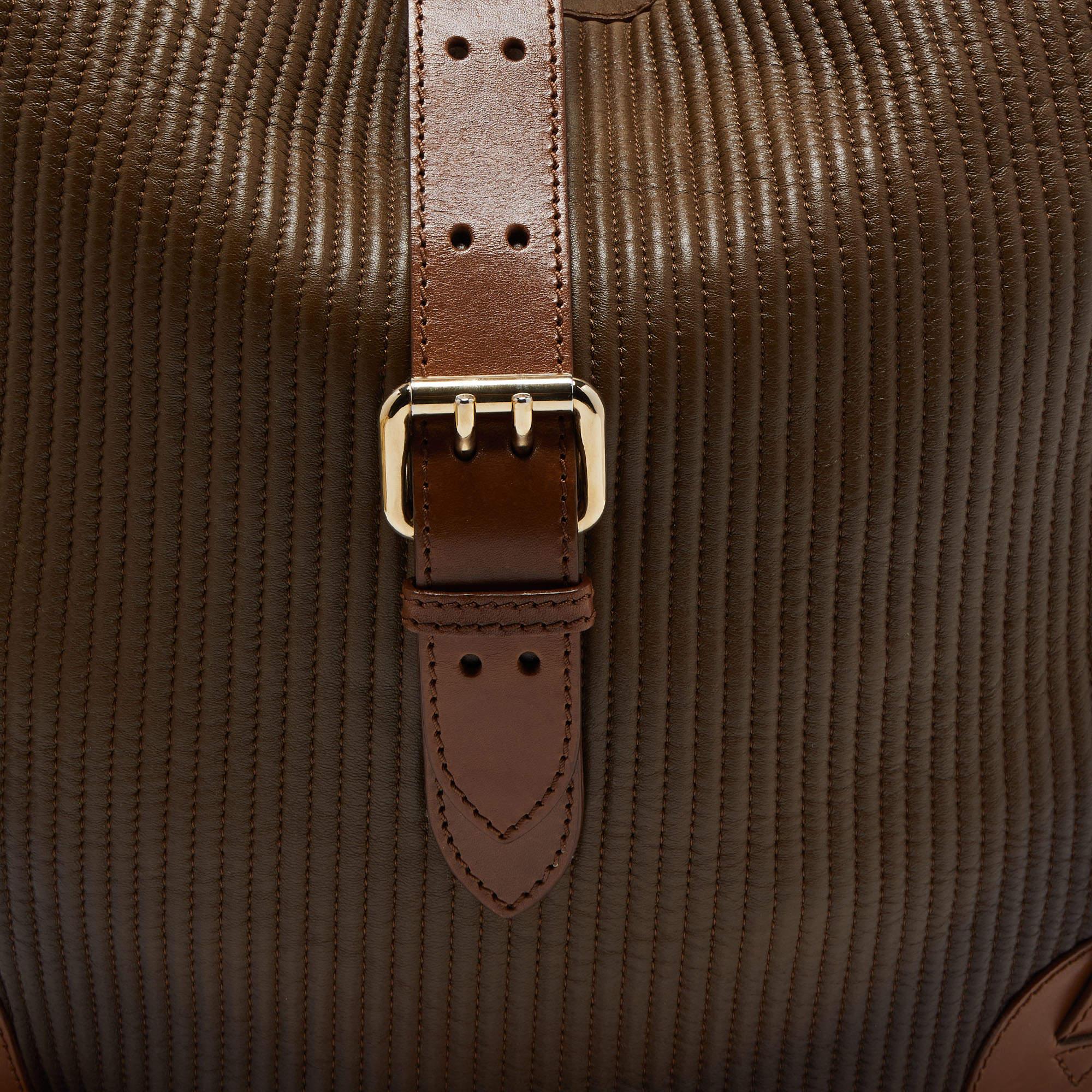 Burberry Brown Quilted Leather Dunloe Hobo 8
