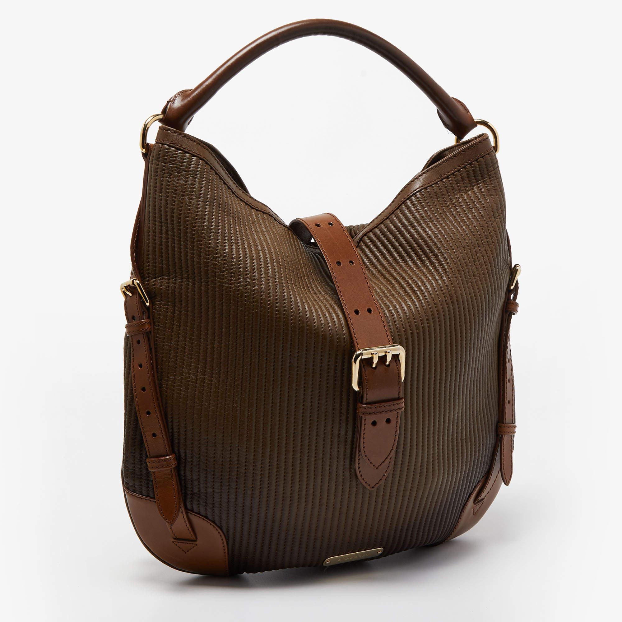 Women's Burberry Brown Quilted Leather Dunloe Hobo