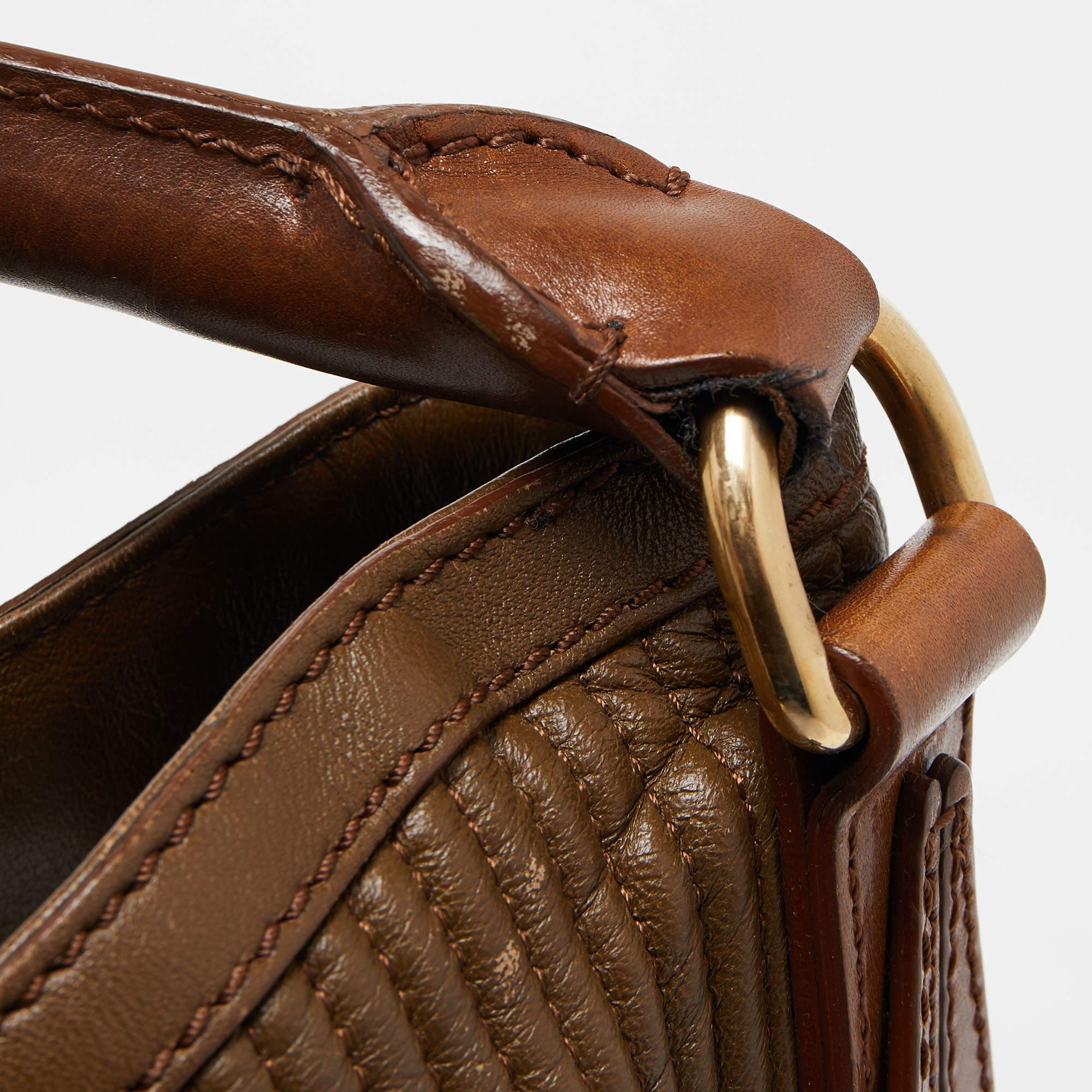 Burberry Brown Quilted Leather Dunloe Hobo 3