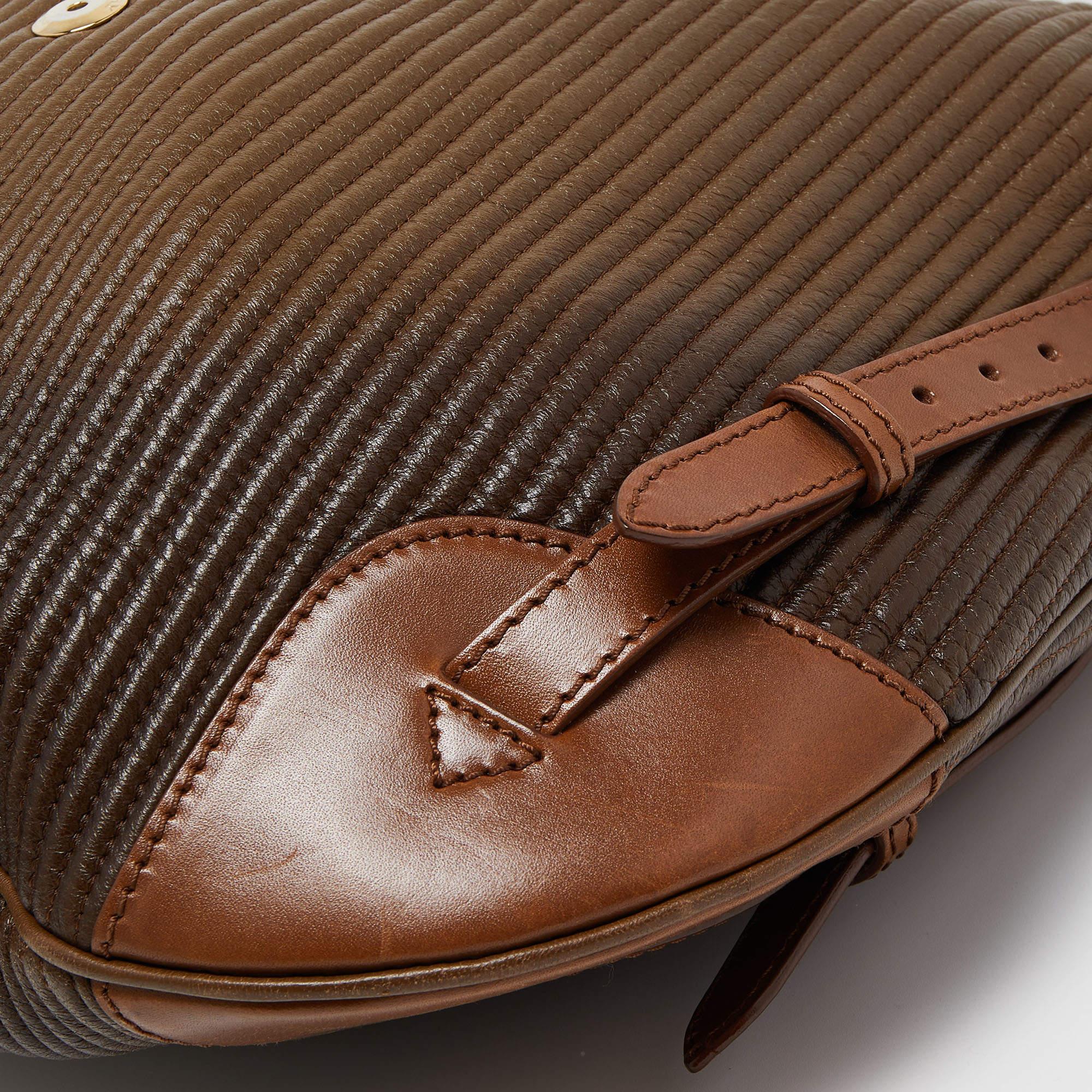 Burberry Brown Quilted Leather Dunloe Hobo 4
