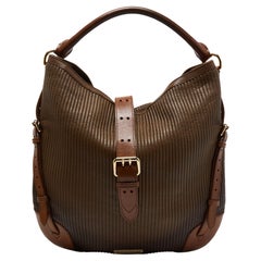 Burberry Brown Quilted Leather Dunloe Hobo