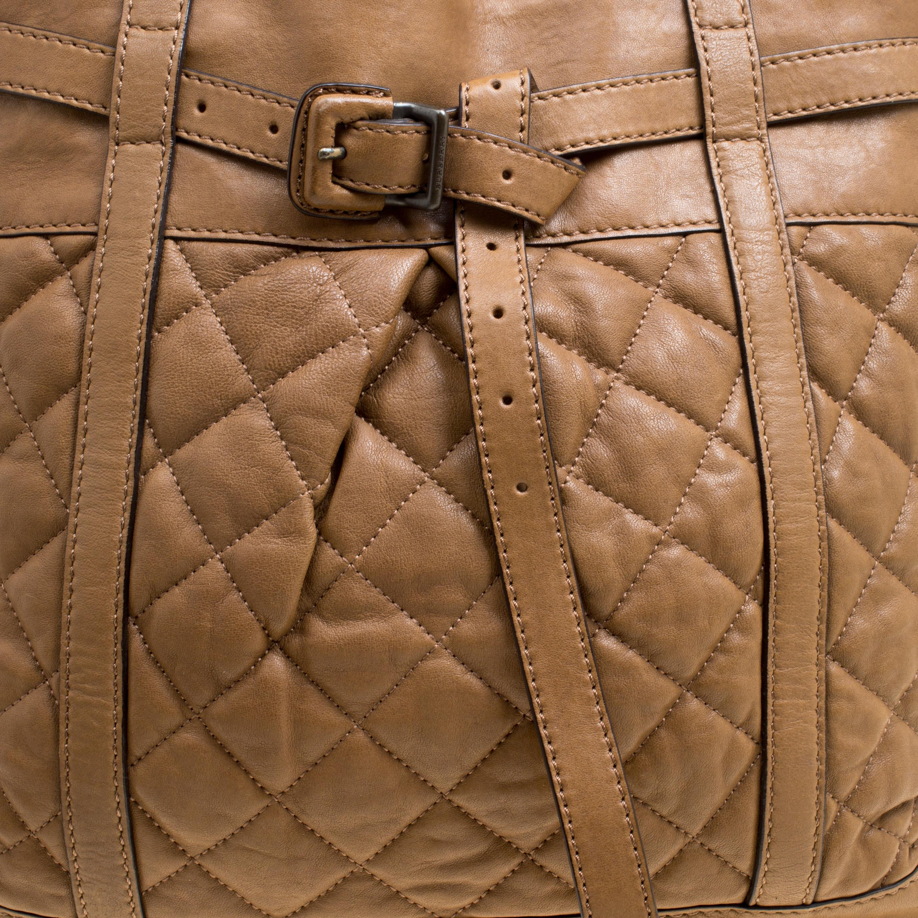 Burberry Brown Quilted Leather Tote 7
