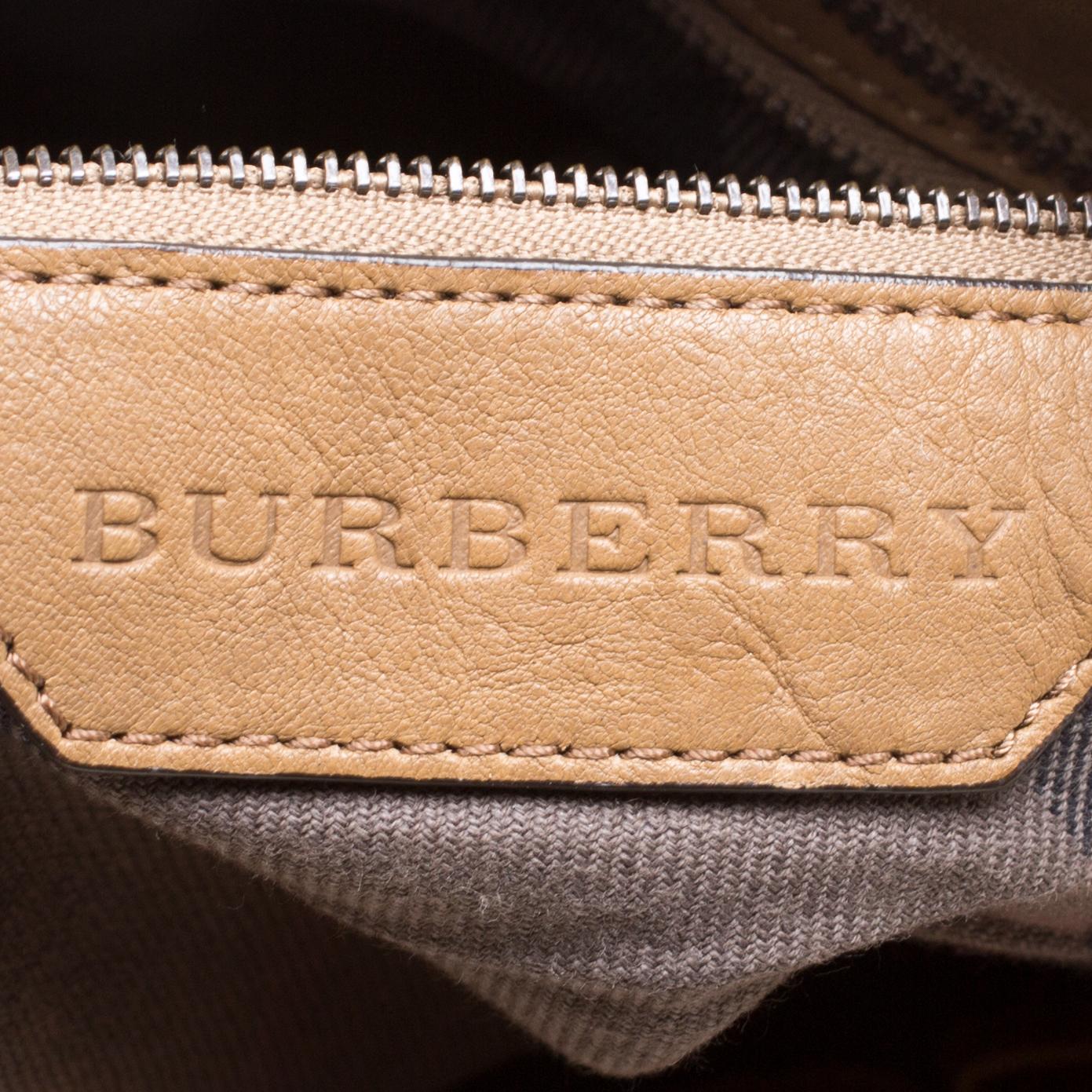 Burberry Brown Quilted Leather Tote 4